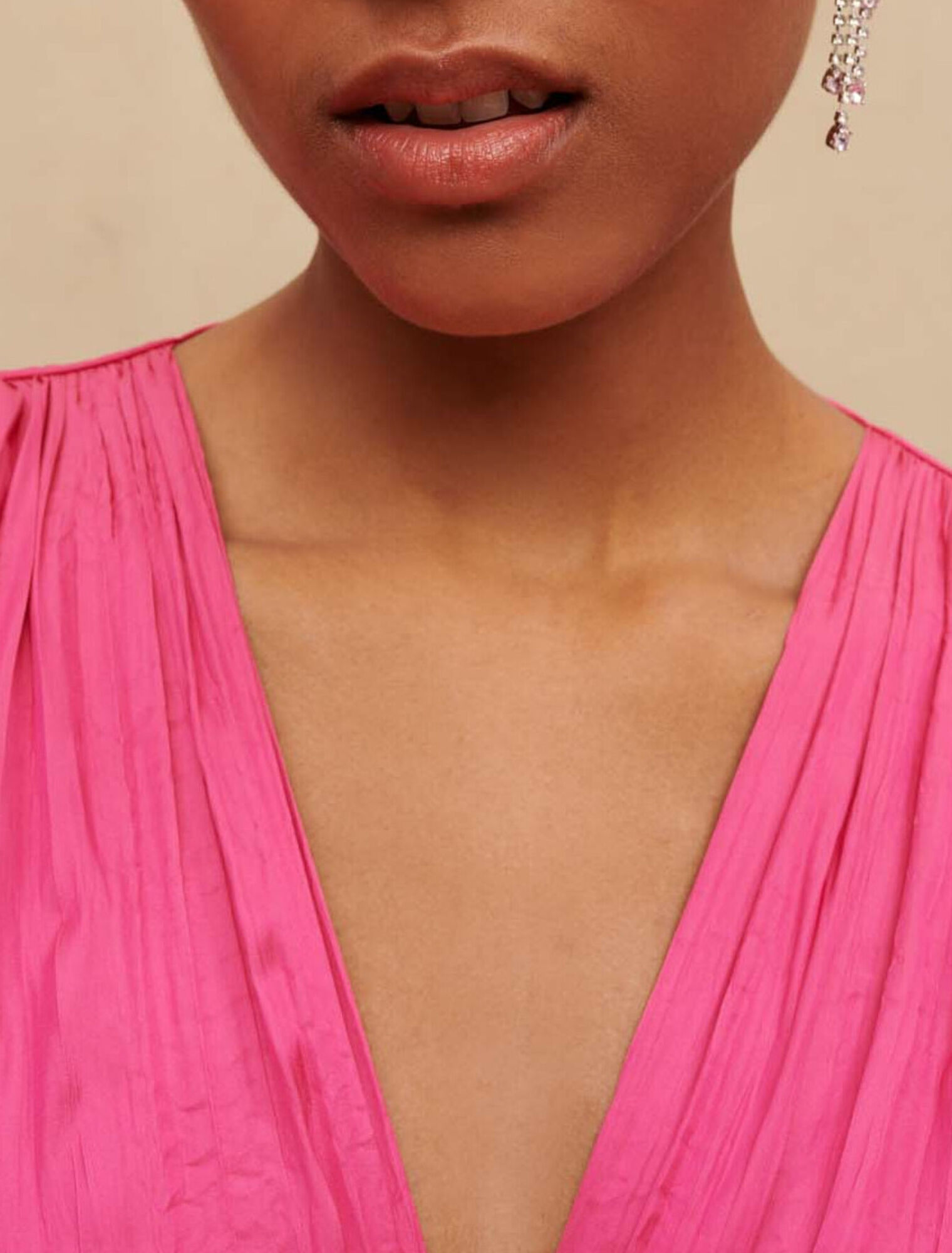 Vestido corto drapeado