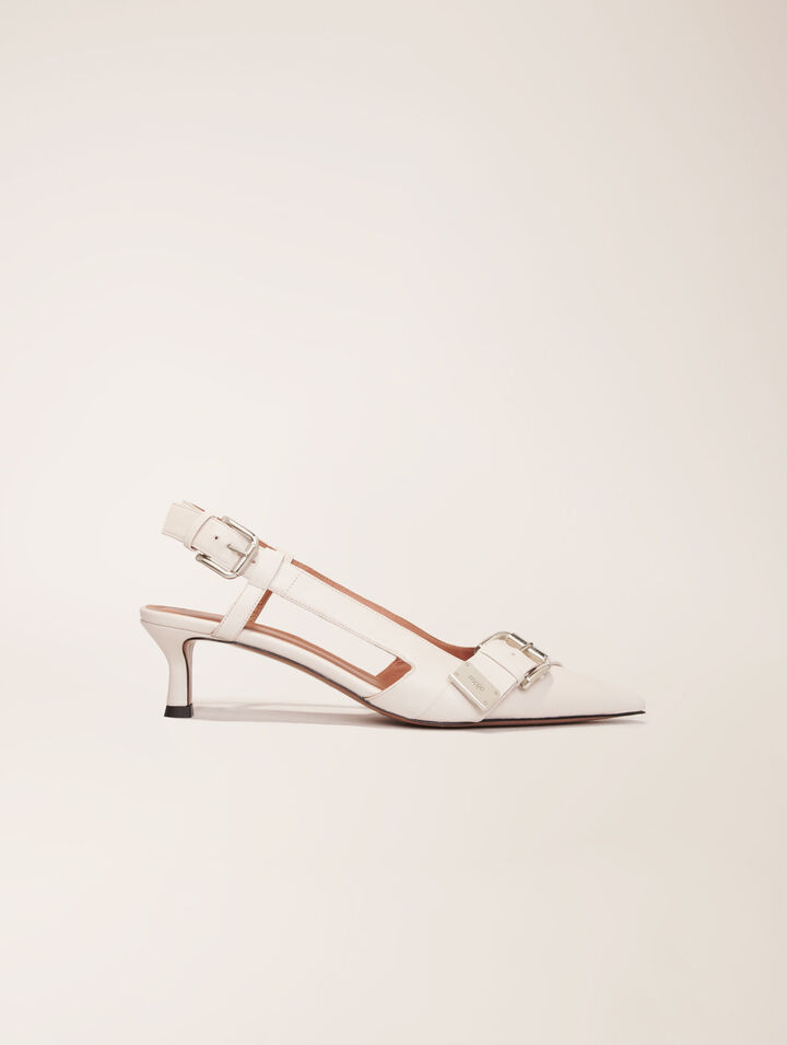 Tacones slingback con doble hebilla