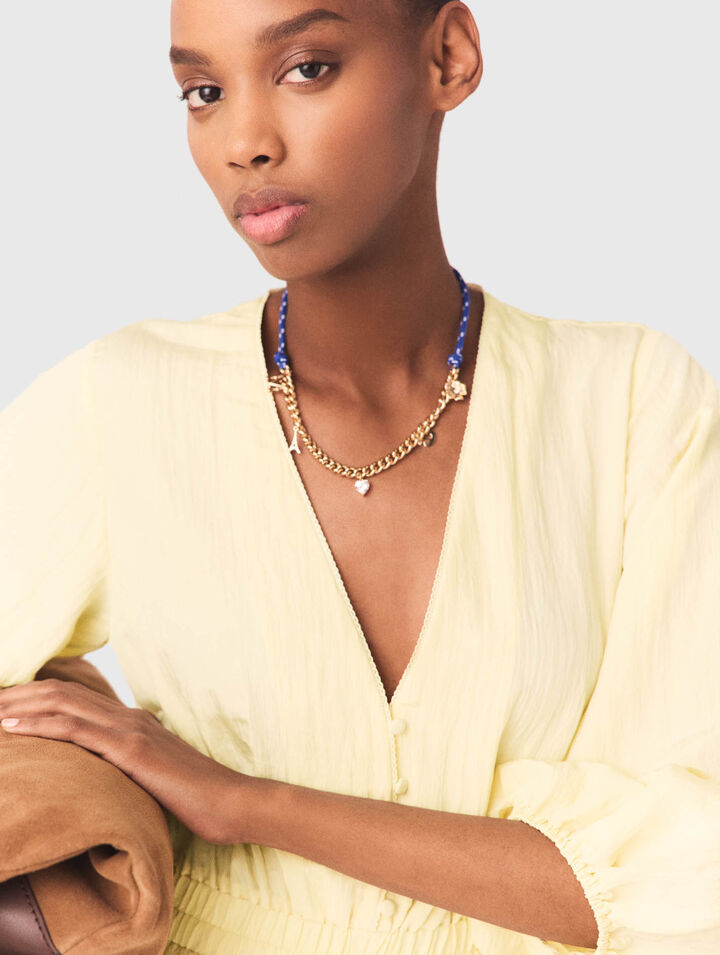 Collar de cadena y cord&oacute;n marino