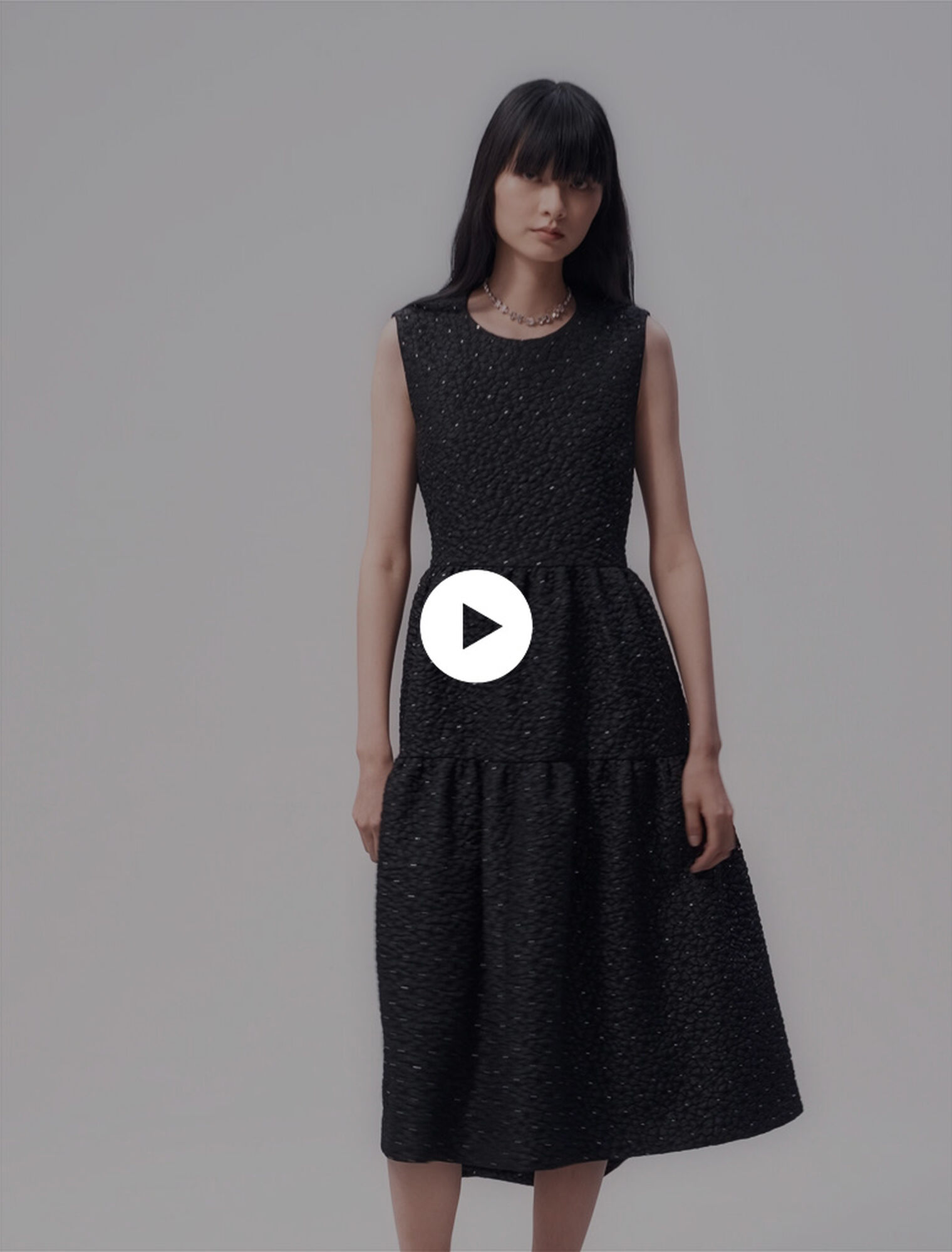 Vestido largo con strass