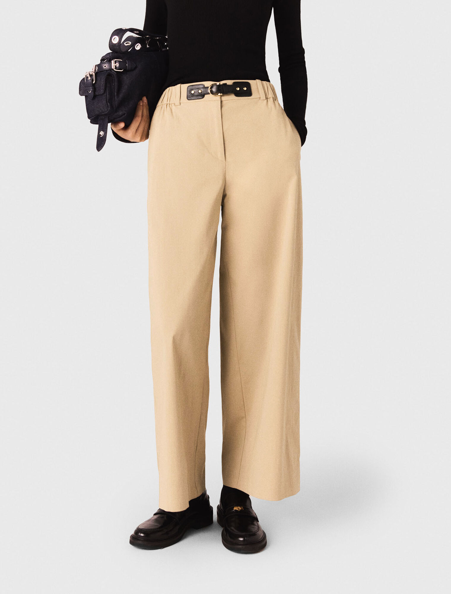 Pantalón ancho de algodón