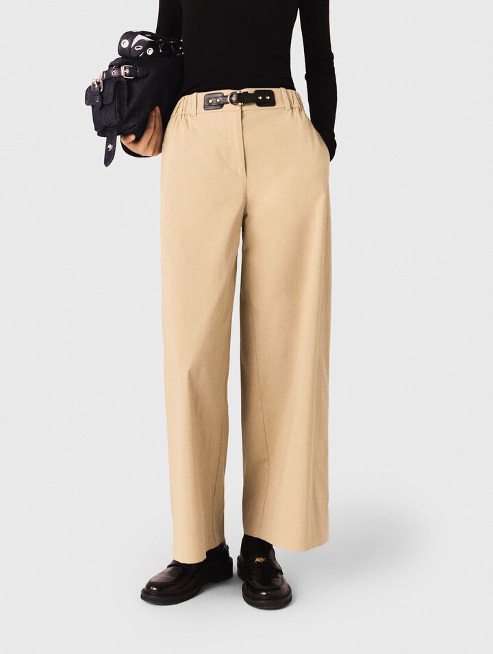 Pantalón ancho de algodón