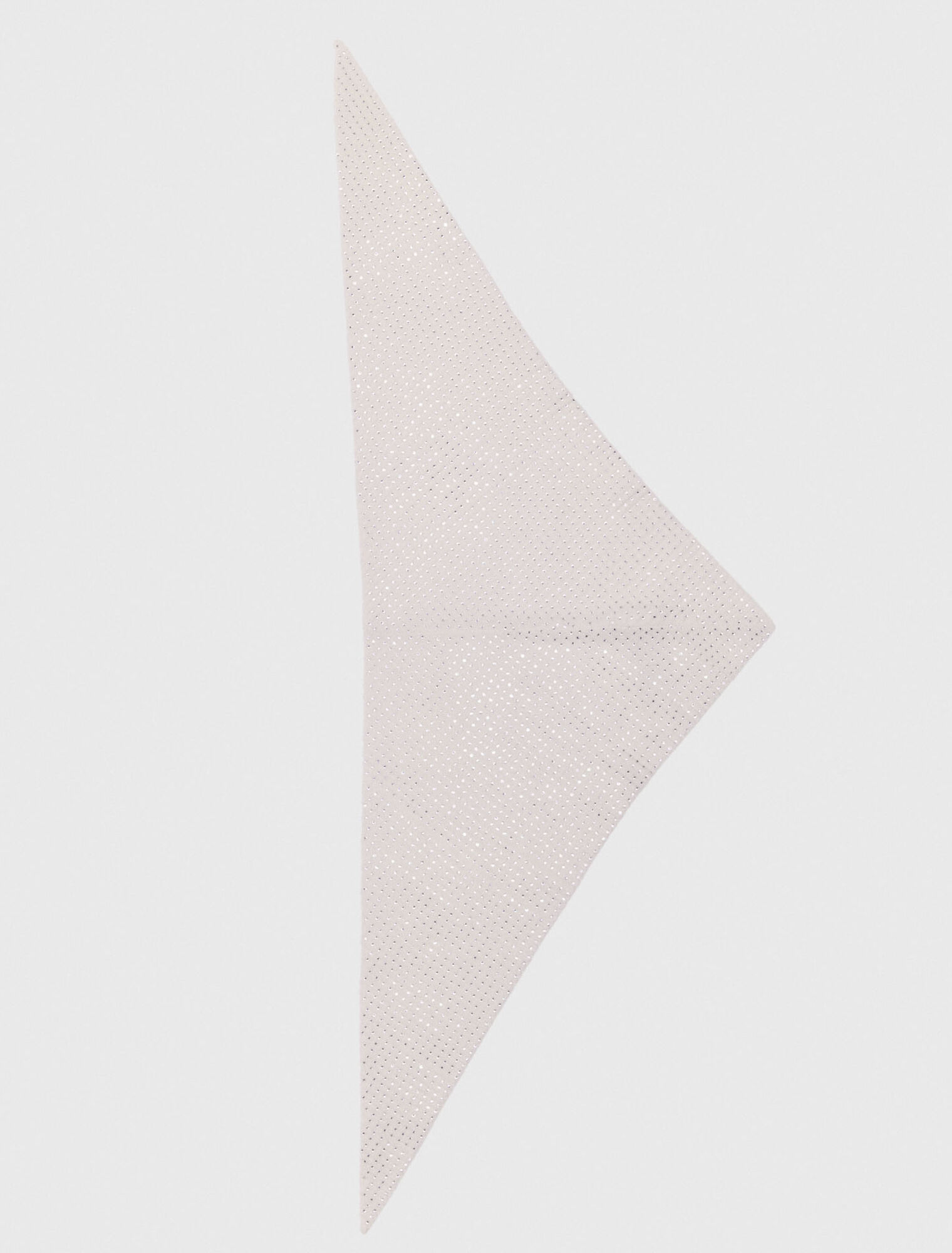 Fular triangular de lana con strass