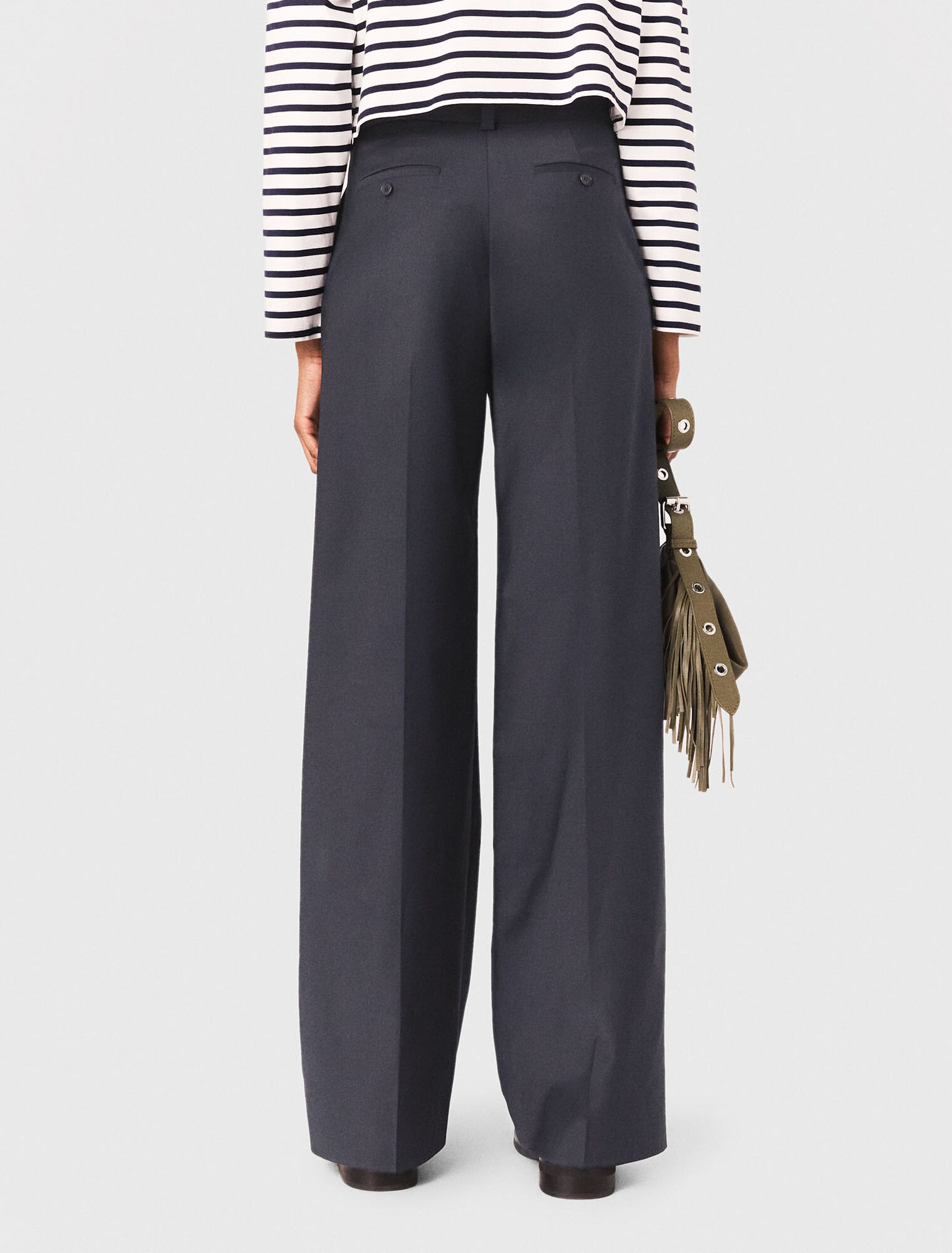Pantalón sastre con detalles cadena