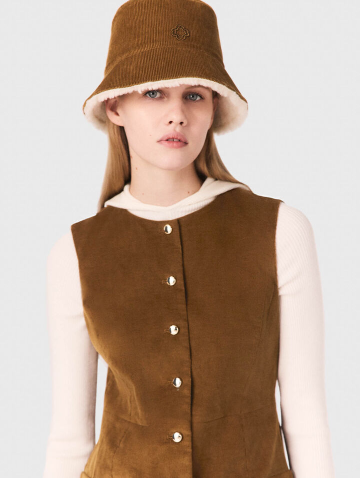 Bob reversible de pana