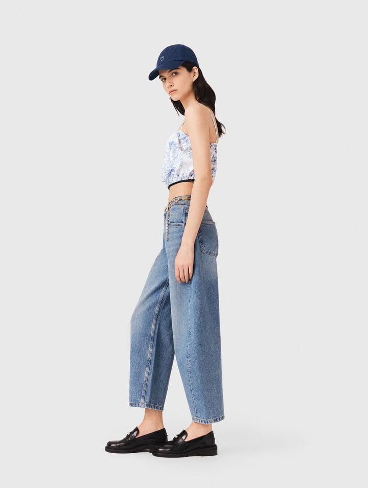Top de tirantes estampado