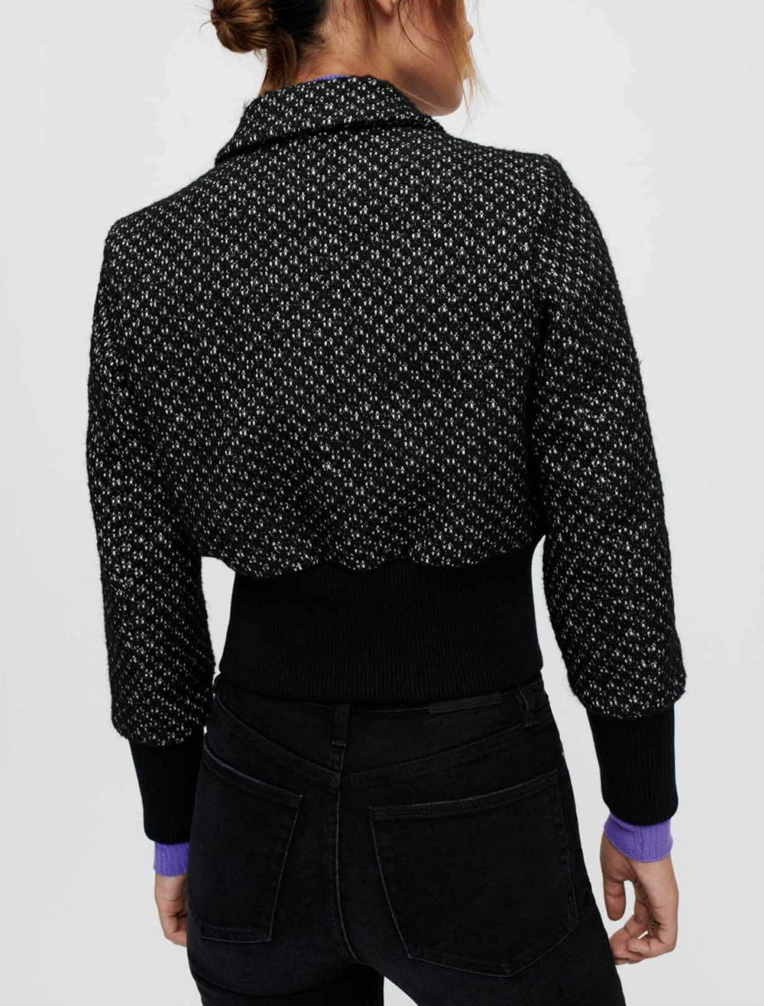 Cazadora de tweed ceñida