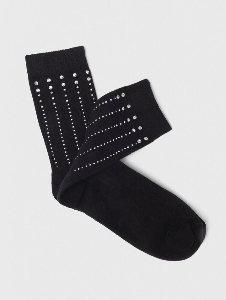 Calcetines de algodón con strass