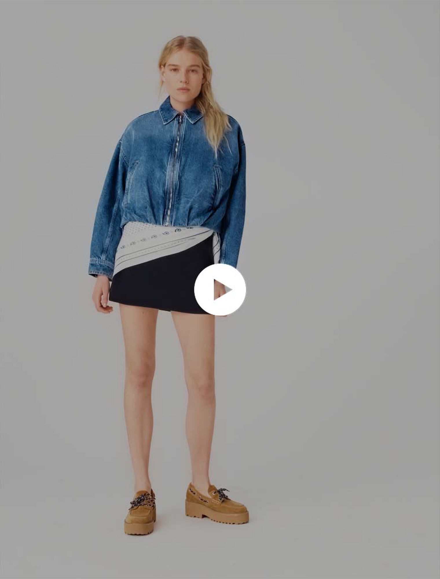 Cazadora bomber de denim