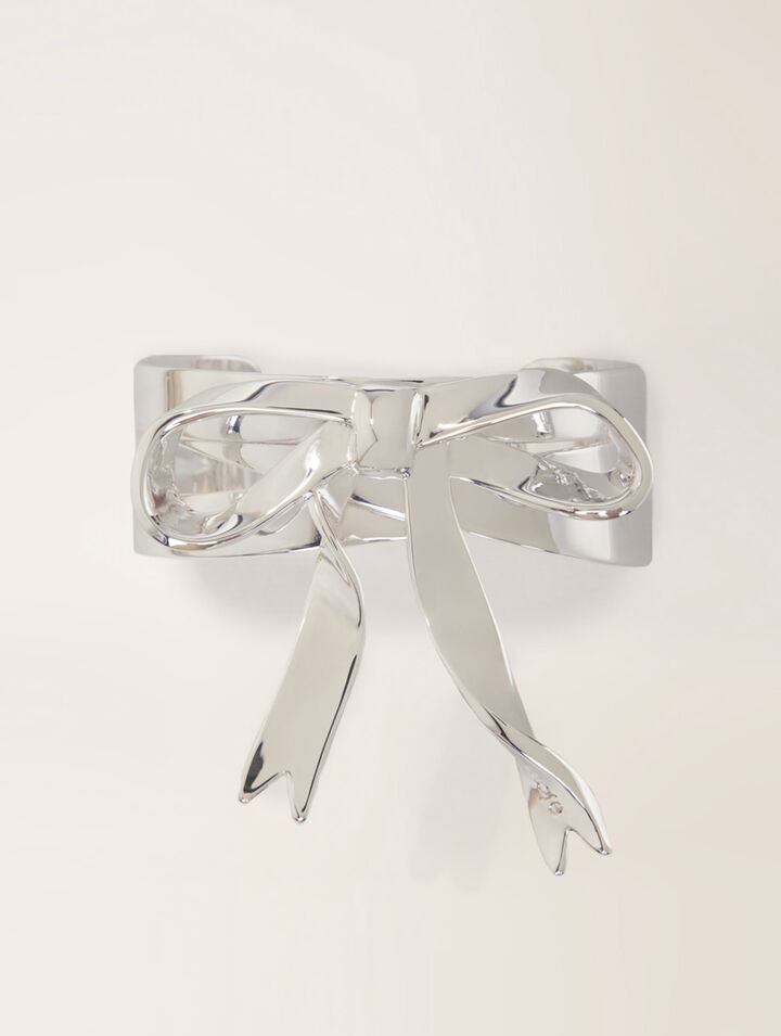 Brazalete lazo plateado
