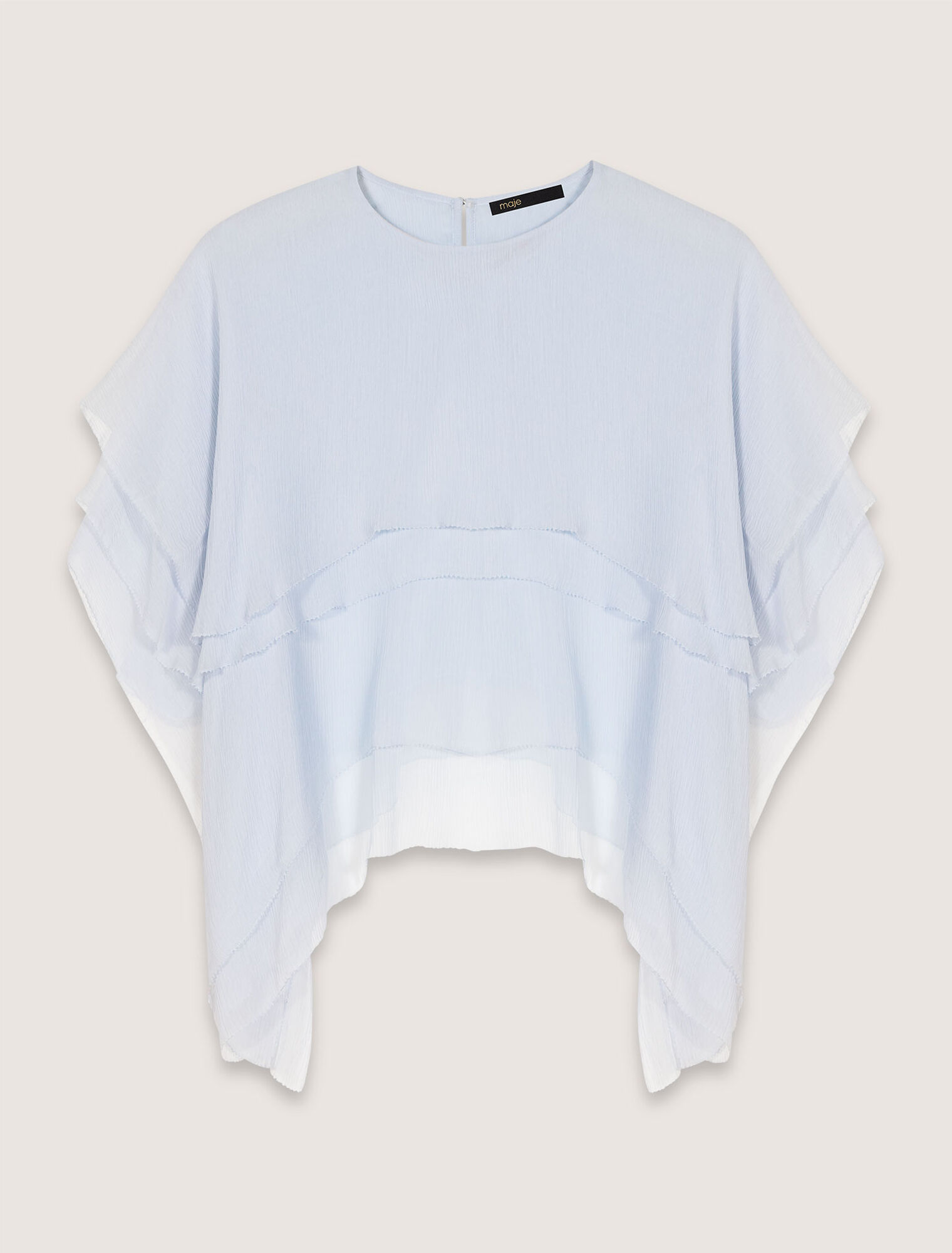 Top de muselina con volantes