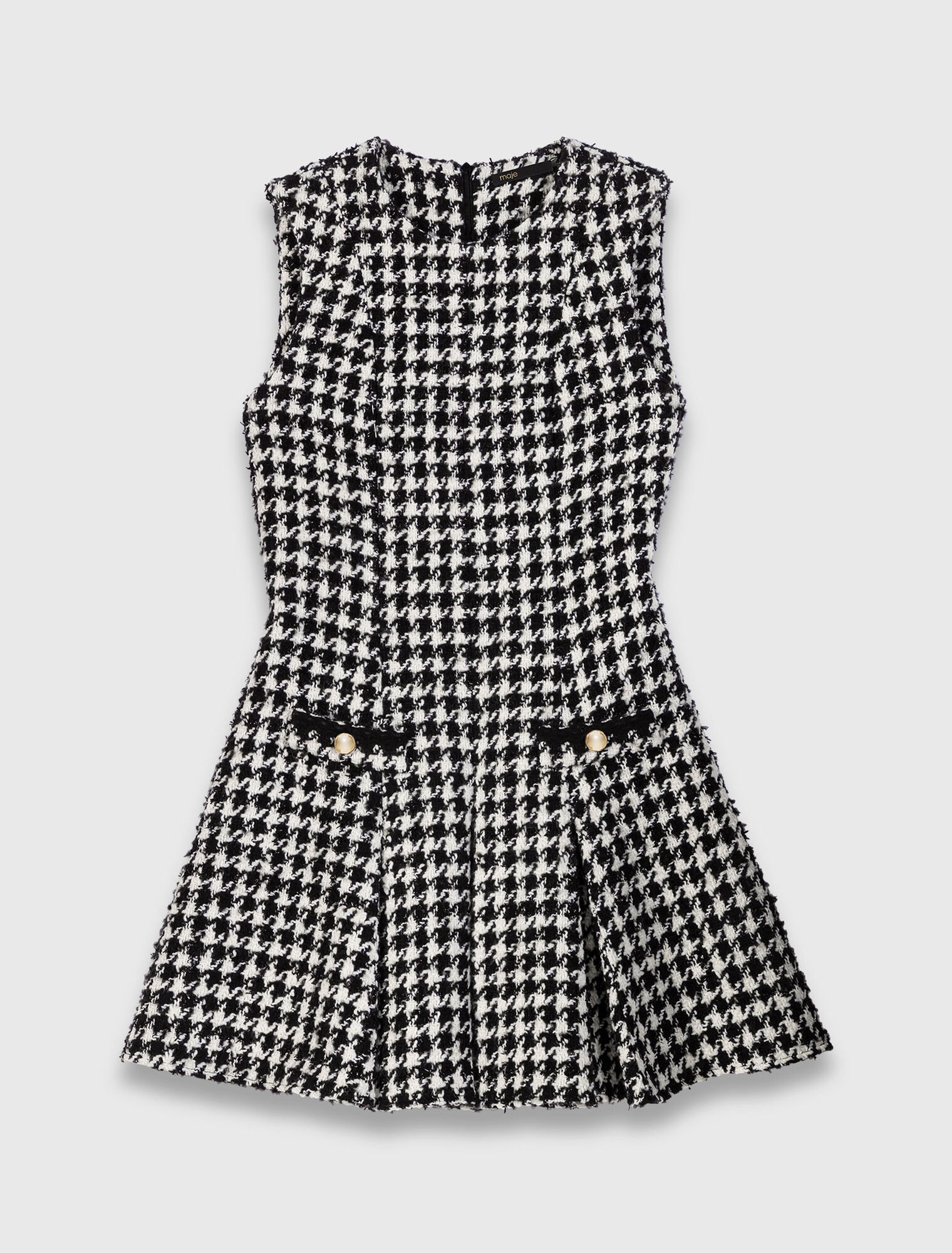 Vestido de tweed acampanado