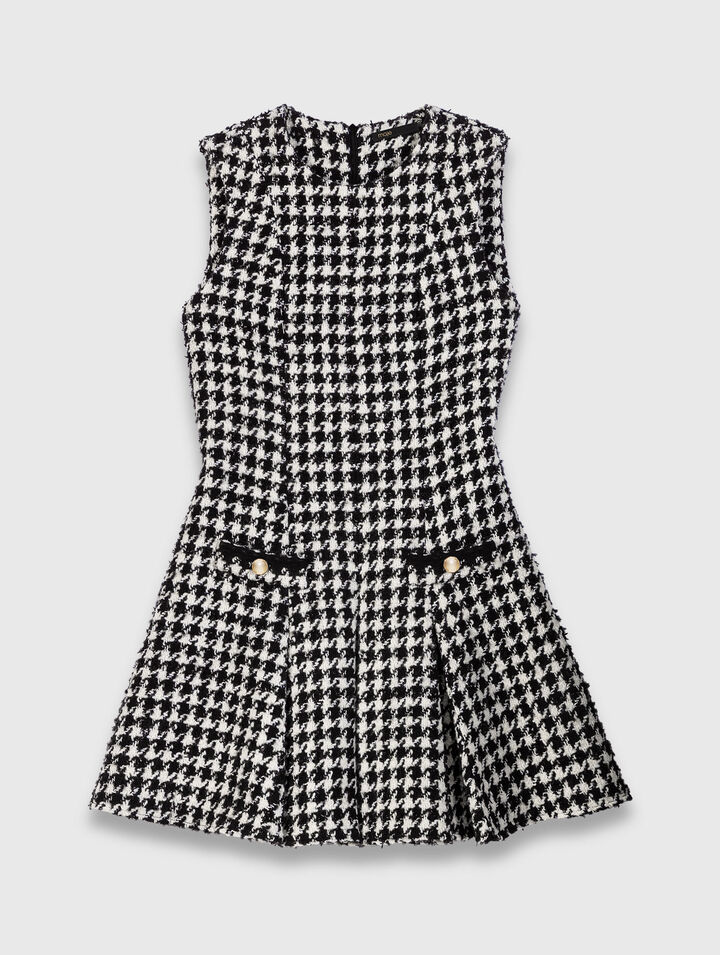 Vestido de tweed acampanado