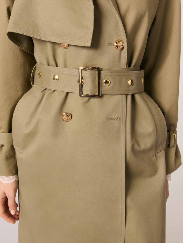 Trench clavos y cuello desmontable