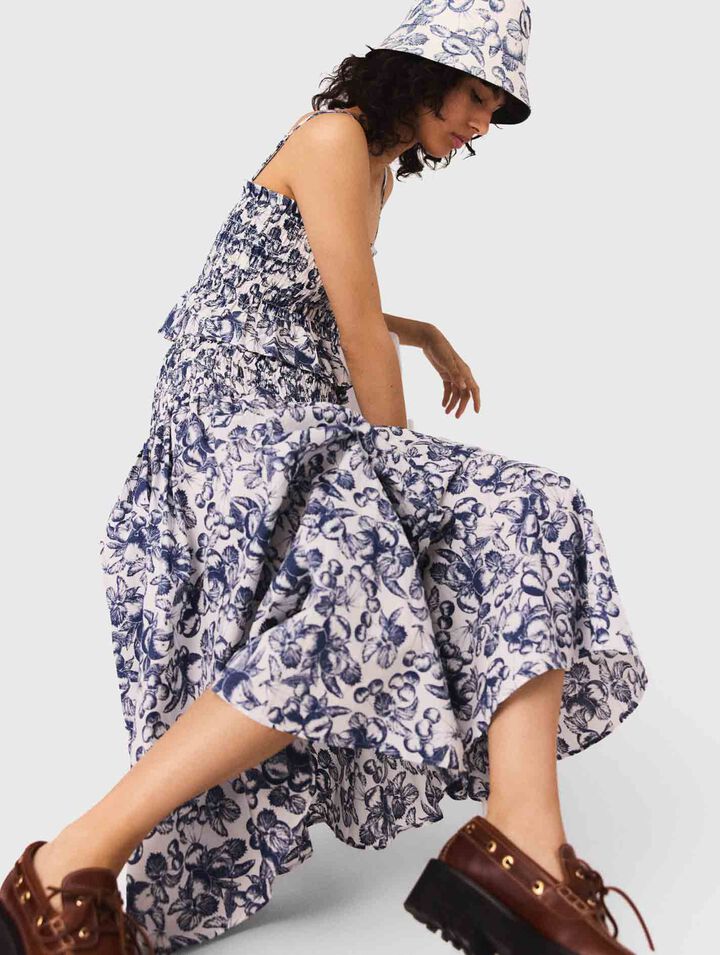 Falda larga estampada