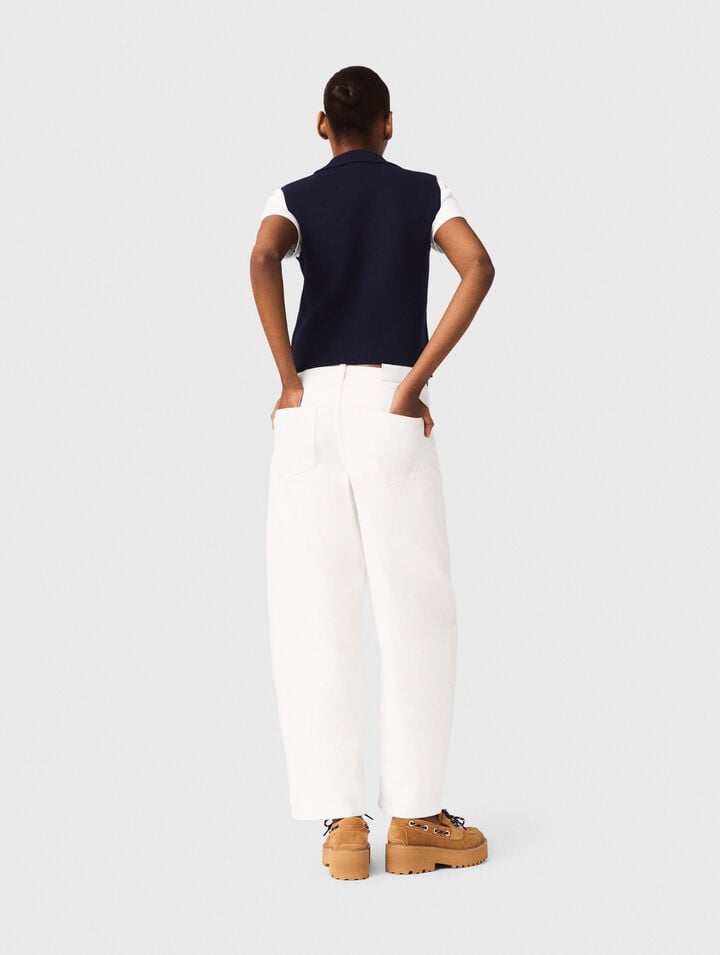 Chaleco de punto con cuello polo