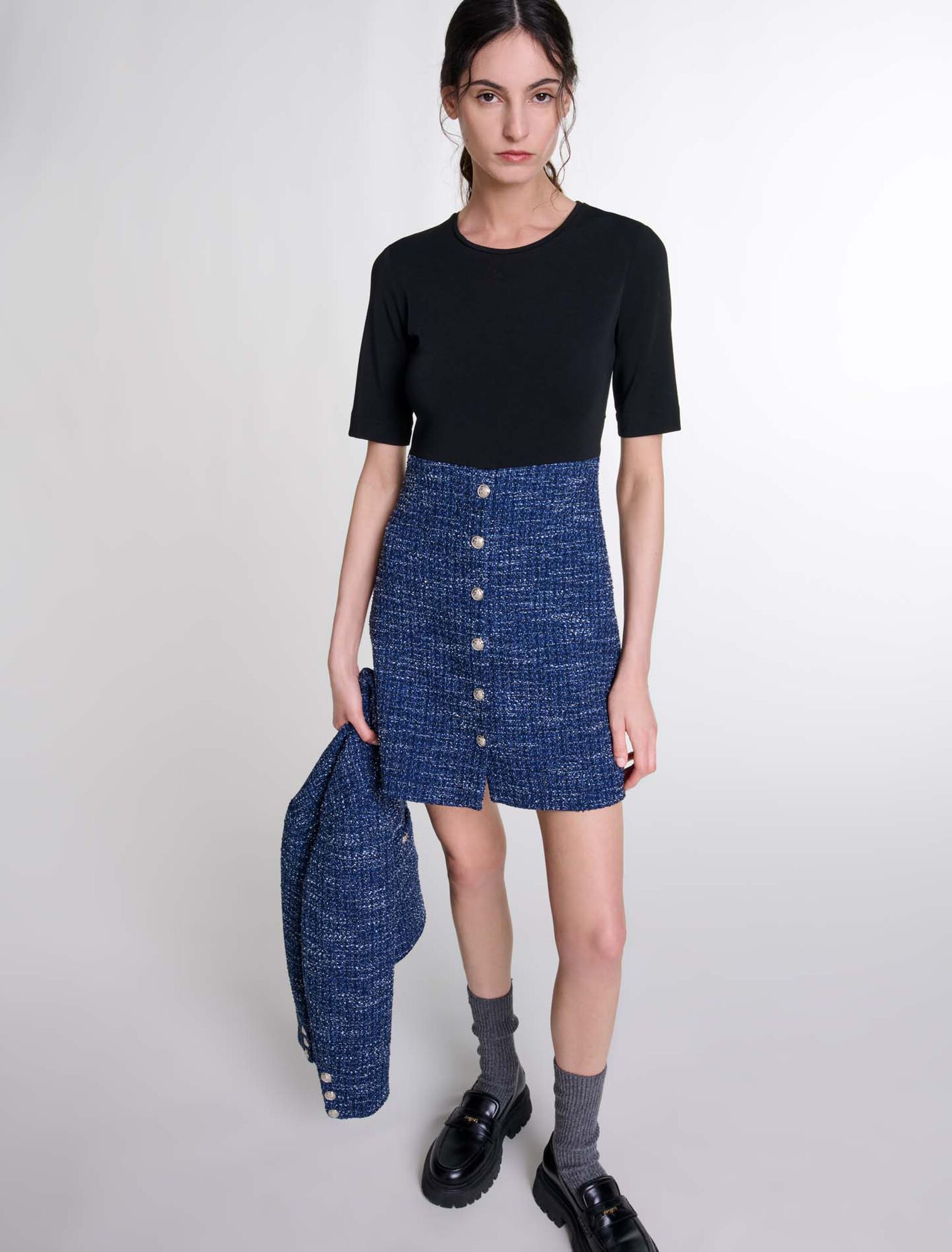 Vestido 2 en 1 de tweed