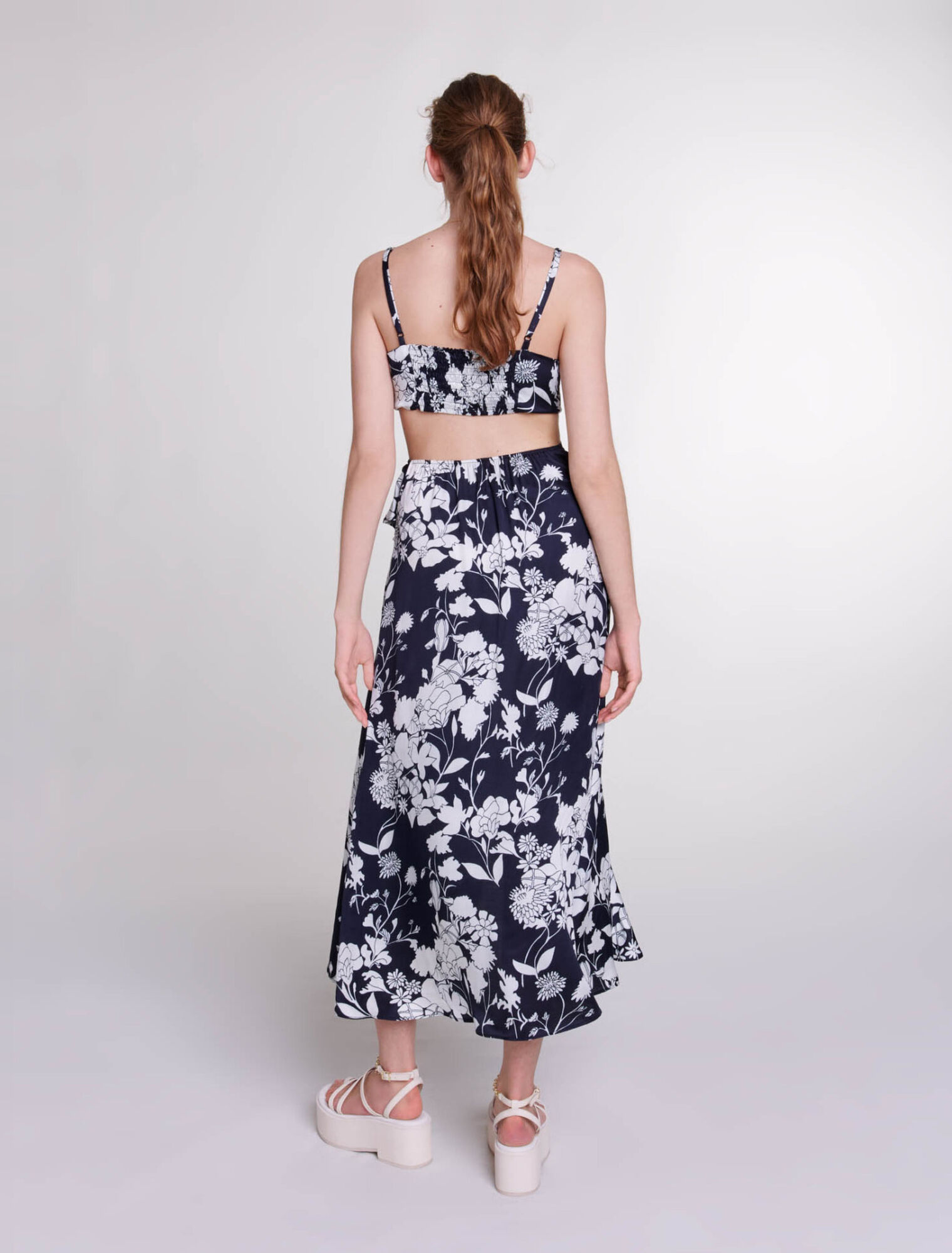Vestido largo calado