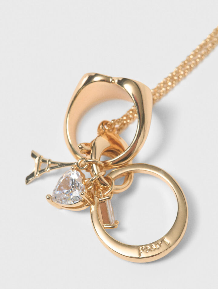 Collar dorado con anillas