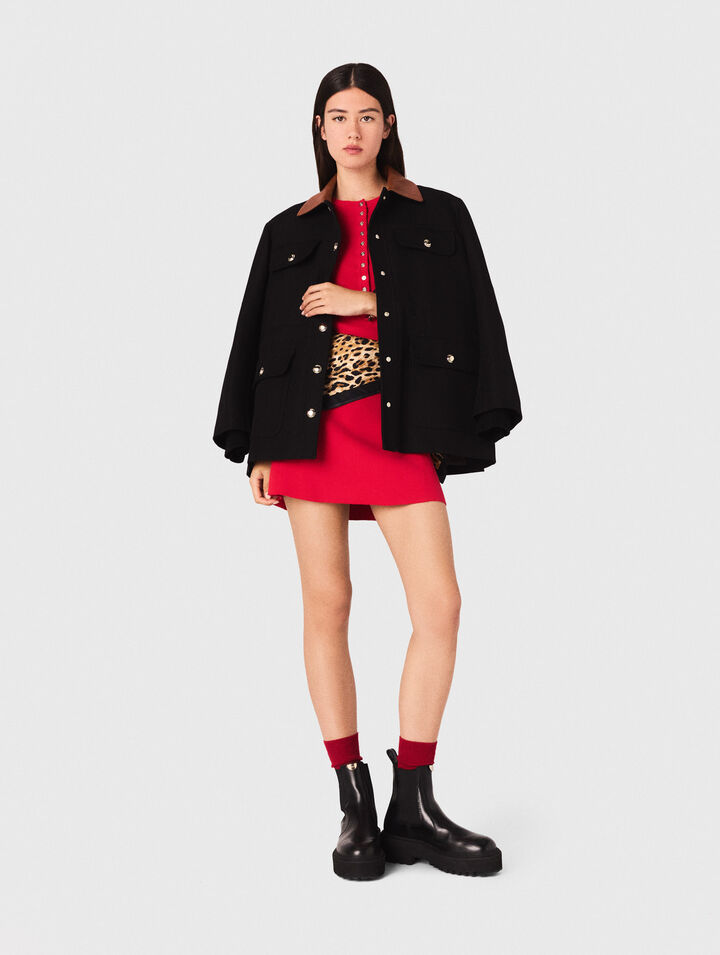 Parka cuello piel