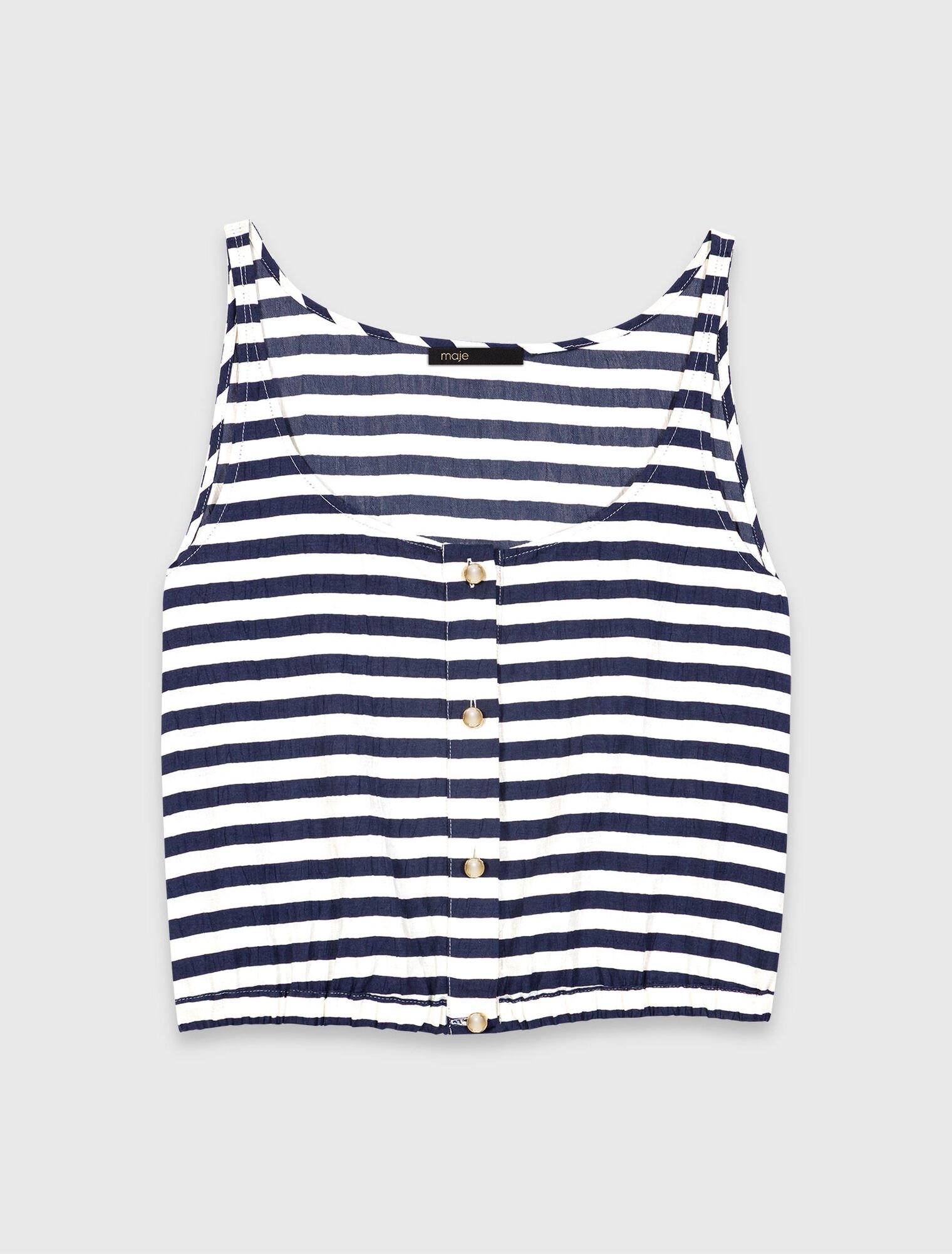 Top de mezcla de lino