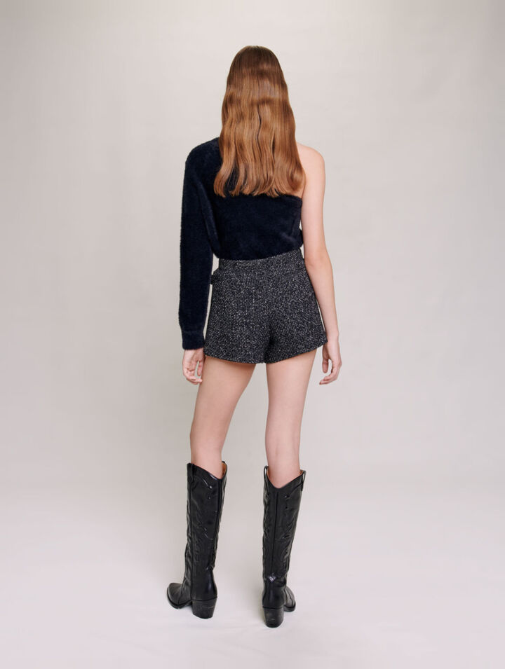 Pantalón de tweed con lentejuelas