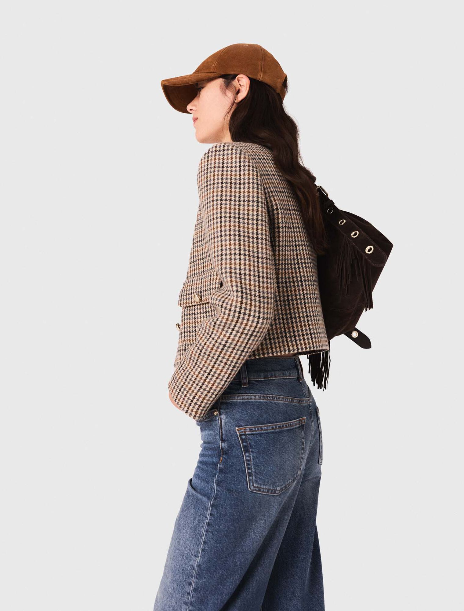 Chaqueta corta a cuadros