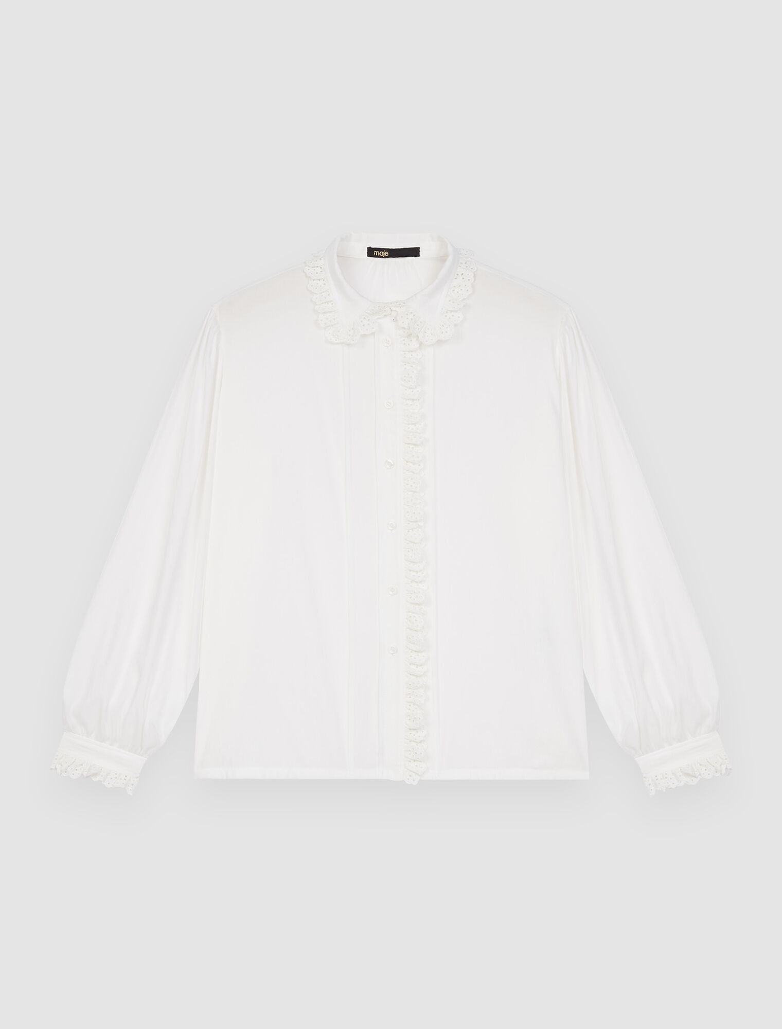 Camisa de gasa con cuello bebé
