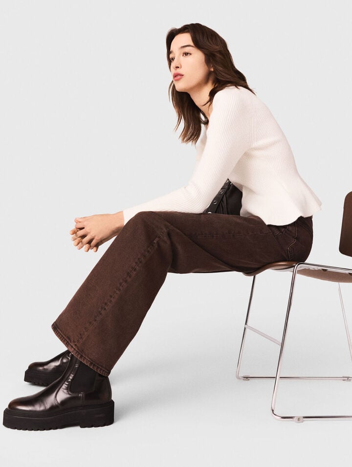 Vaquero bootcut con cadena