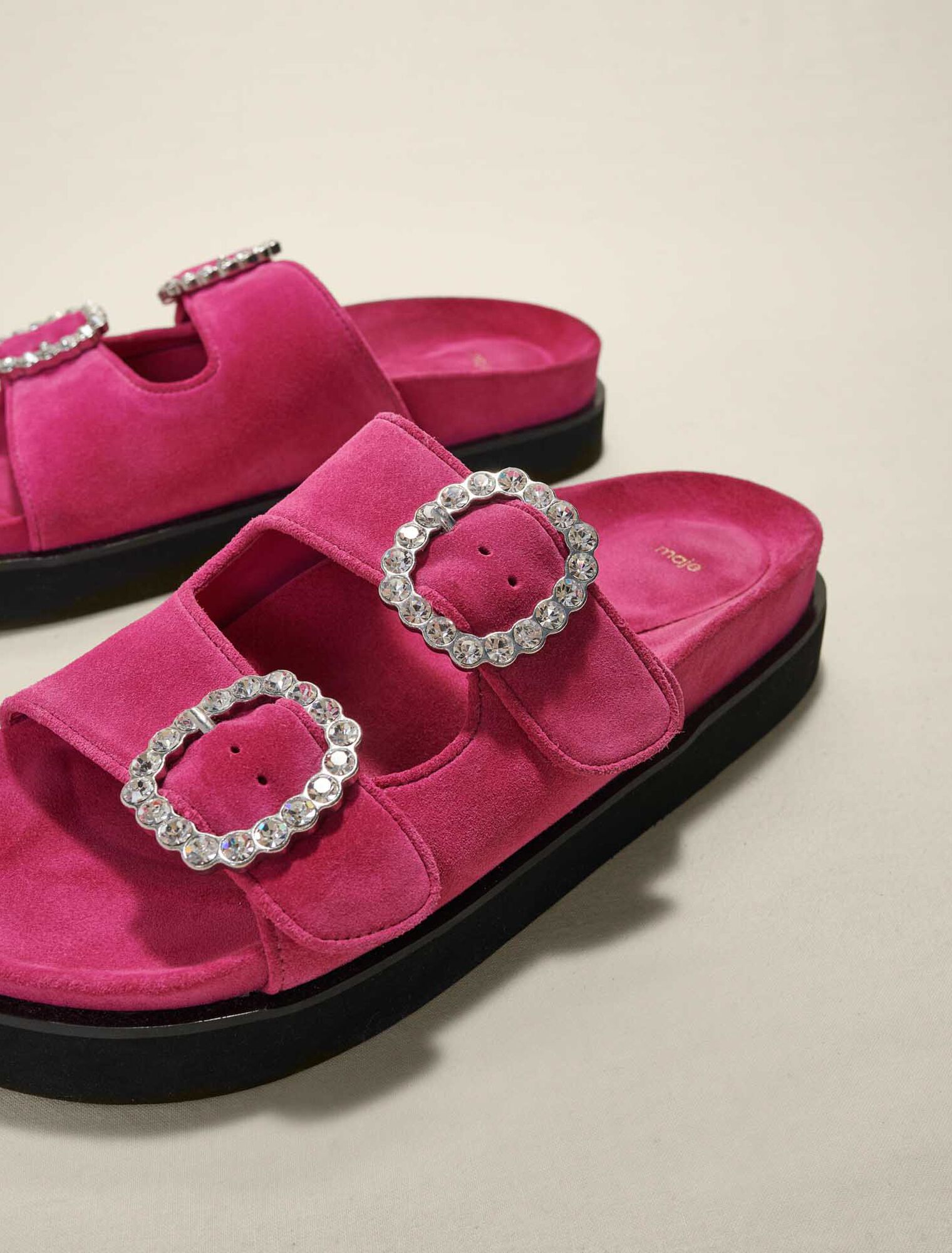 Sandalias de plataforma con strass