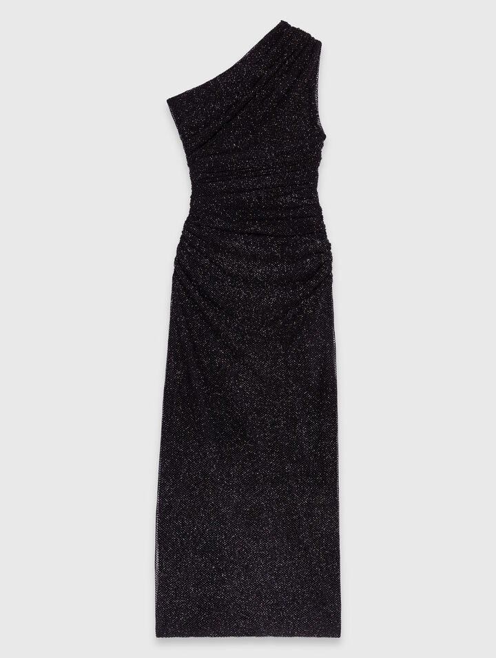 Vestido asimétrico de punto brillante