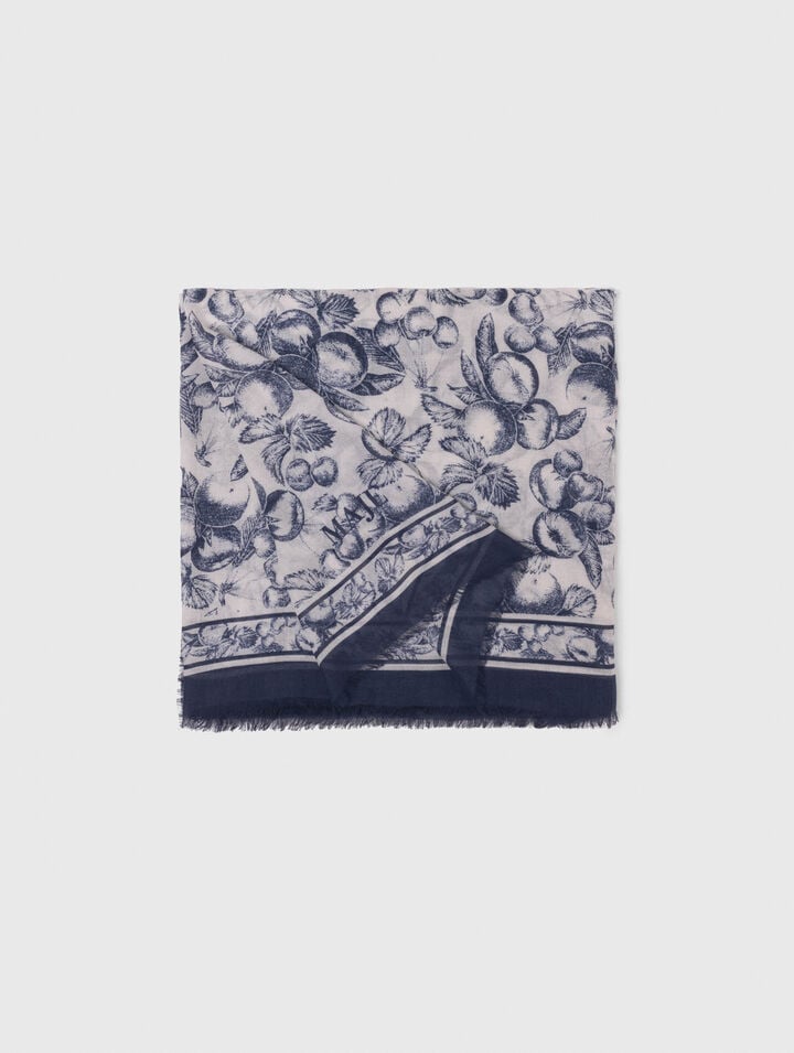 Chal estampado de frutas