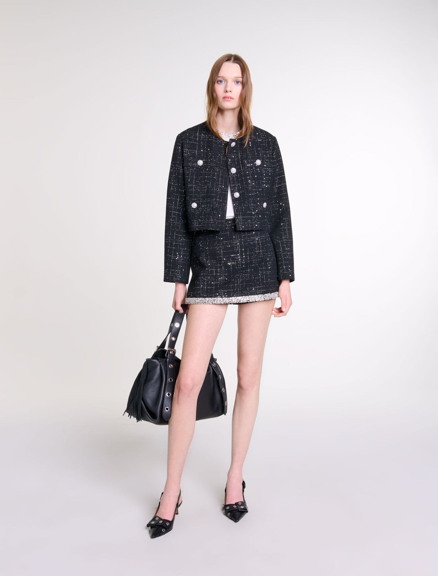 Chaqueta corta de tweed