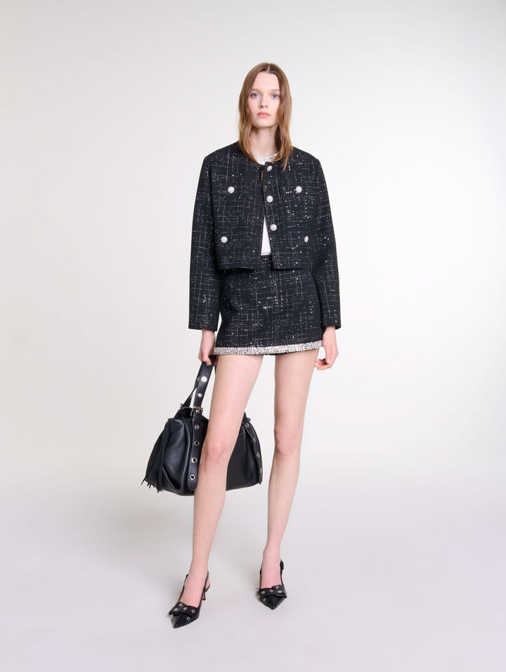 Chaqueta corta de tweed