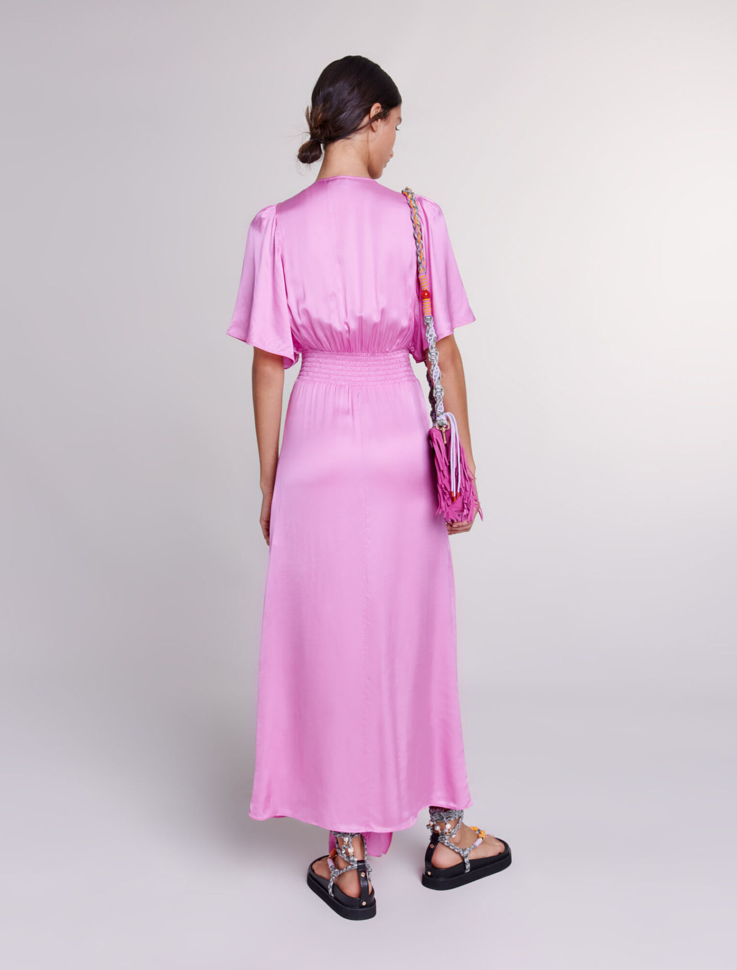 Vestido largo satinado