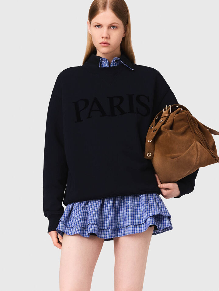 Sudadera logo París en relieve