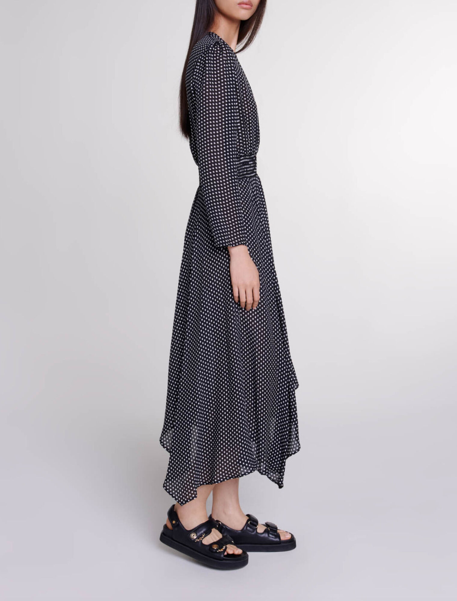 Vestido midi de lunares