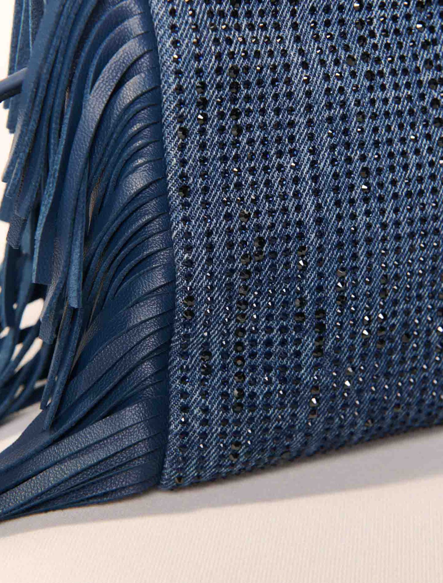 Bolso M Mini de denim con pedrería