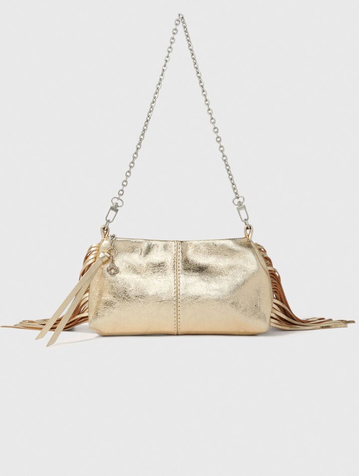 Bolso Miss M pouch piel metalizada
