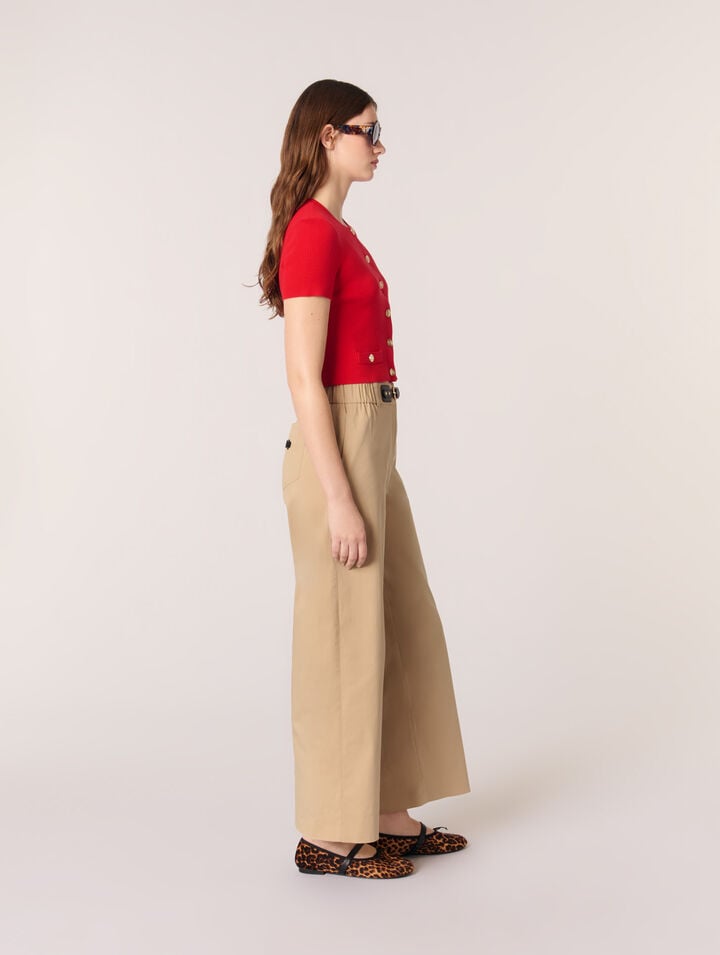 Pantalón ancho de algodón