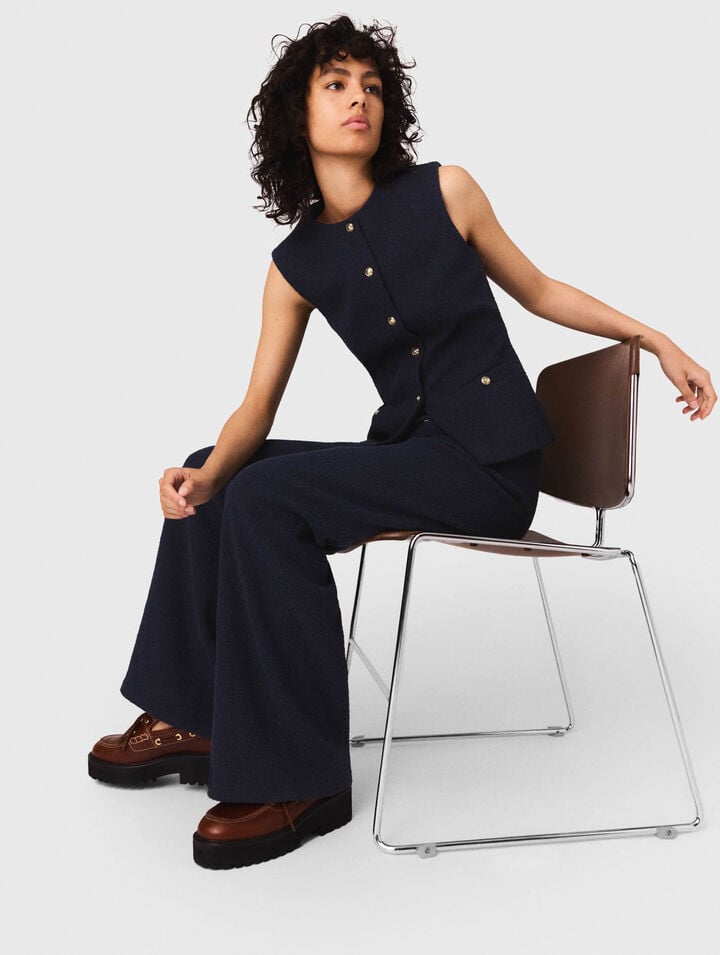 Pantalón recto de tweed