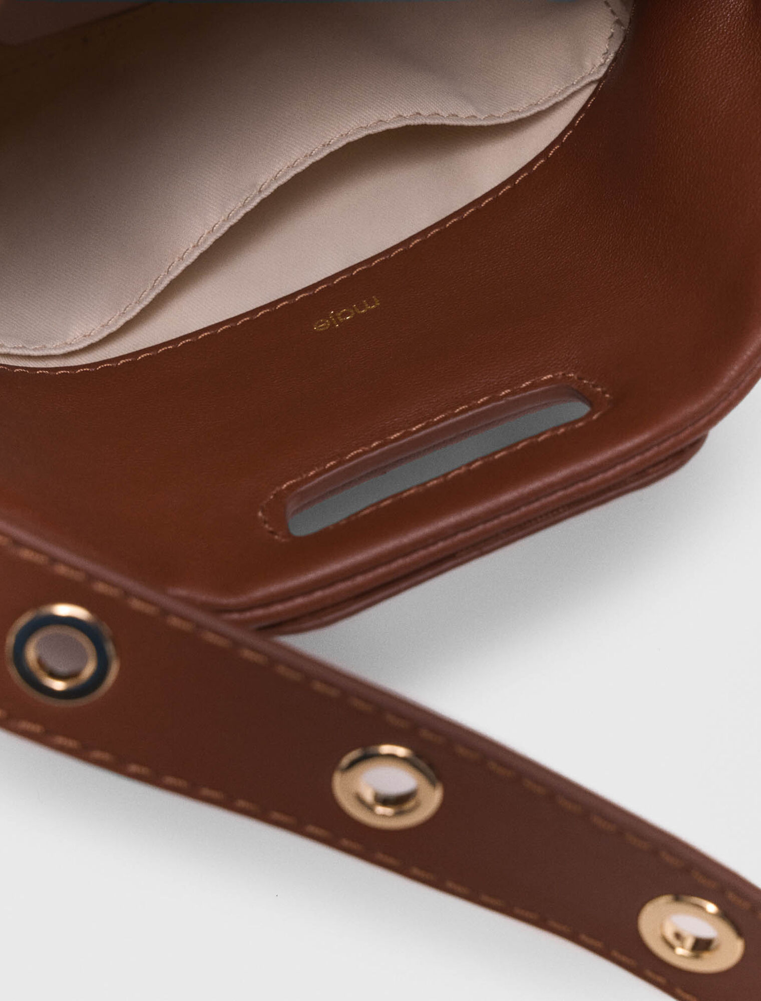 Bolso Miss M mini de cuero y tachas