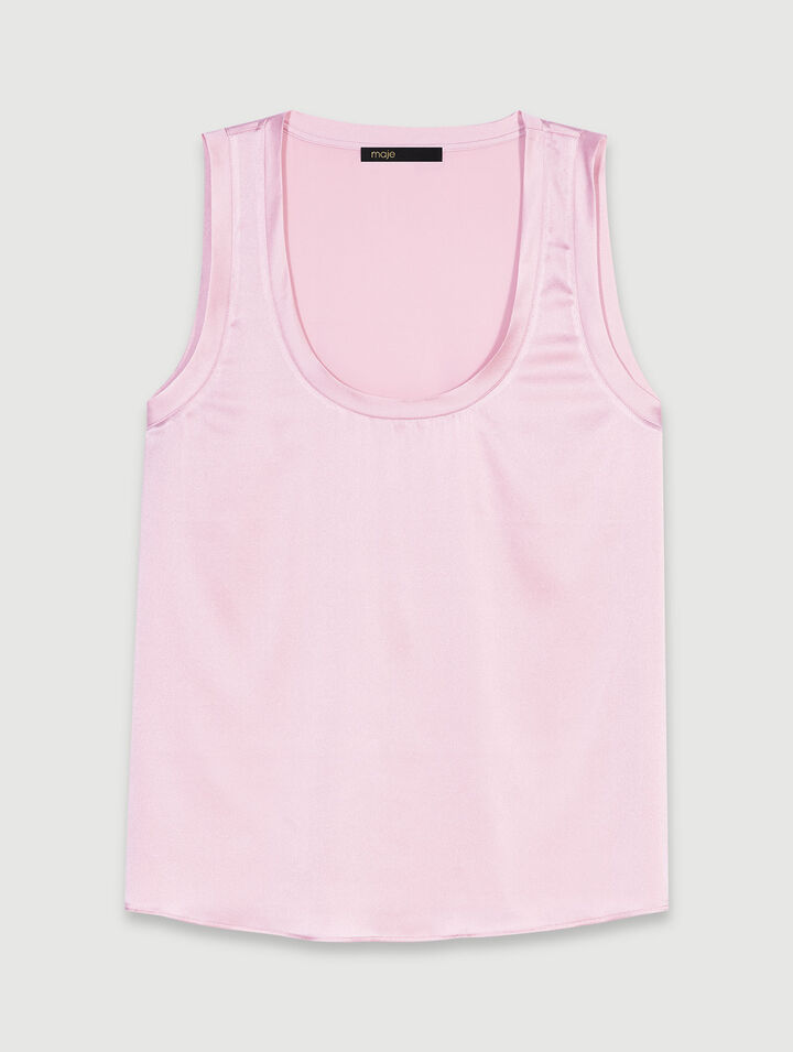Camiseta de tirantes de seda