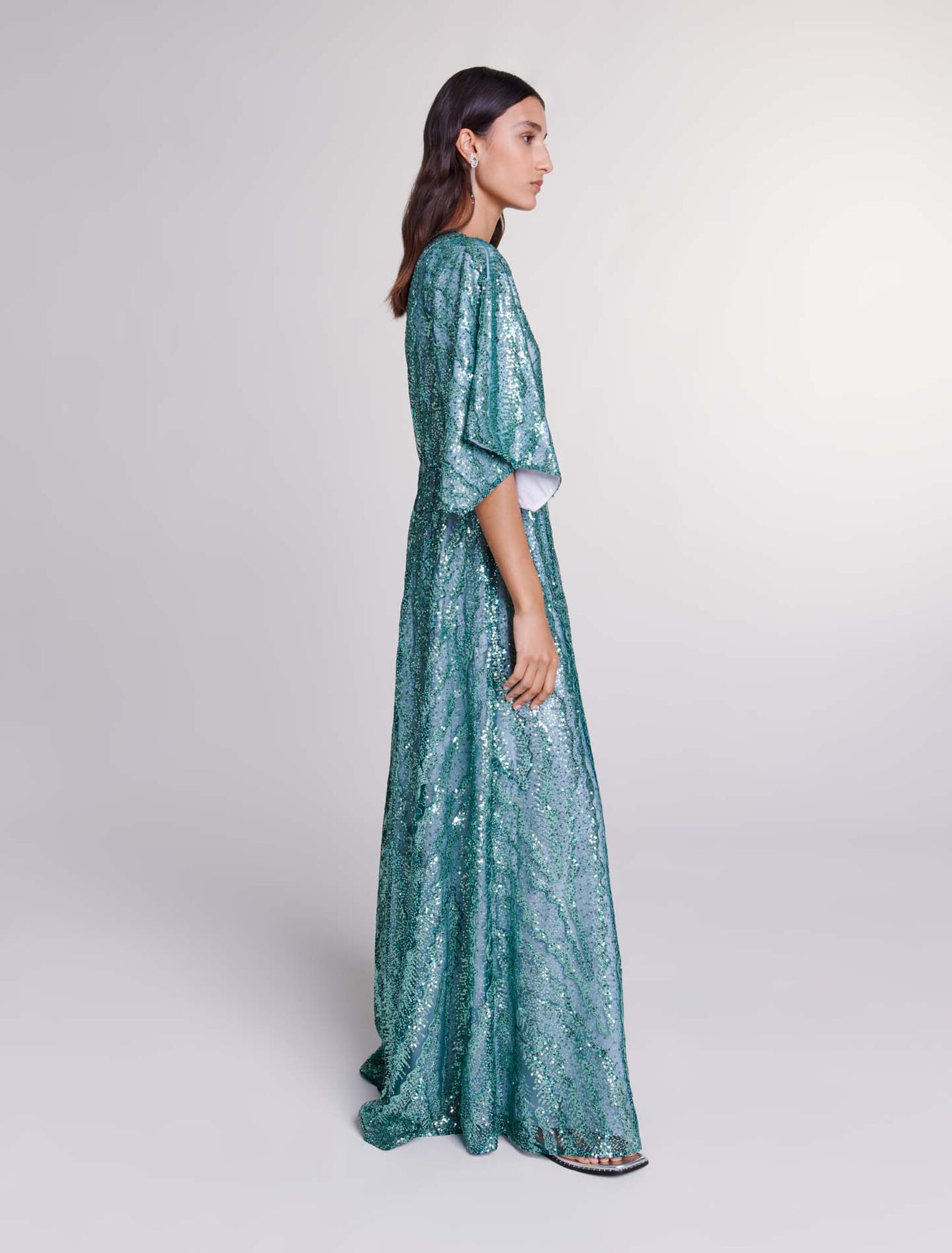 Vestido largo con lentejuelas