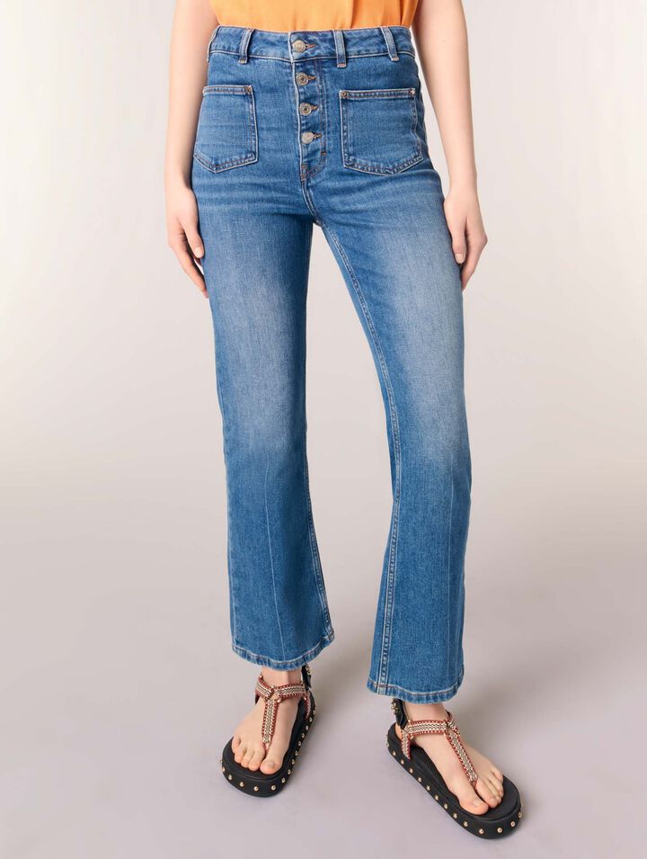 Jean denim à poches