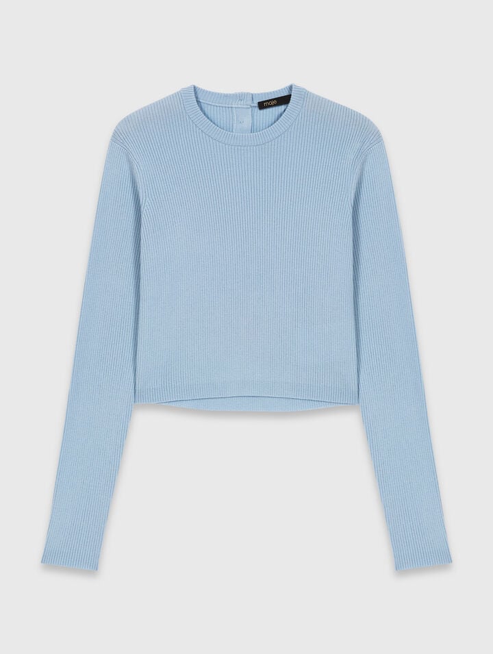 Jersey con botones joya detr&aacute;s