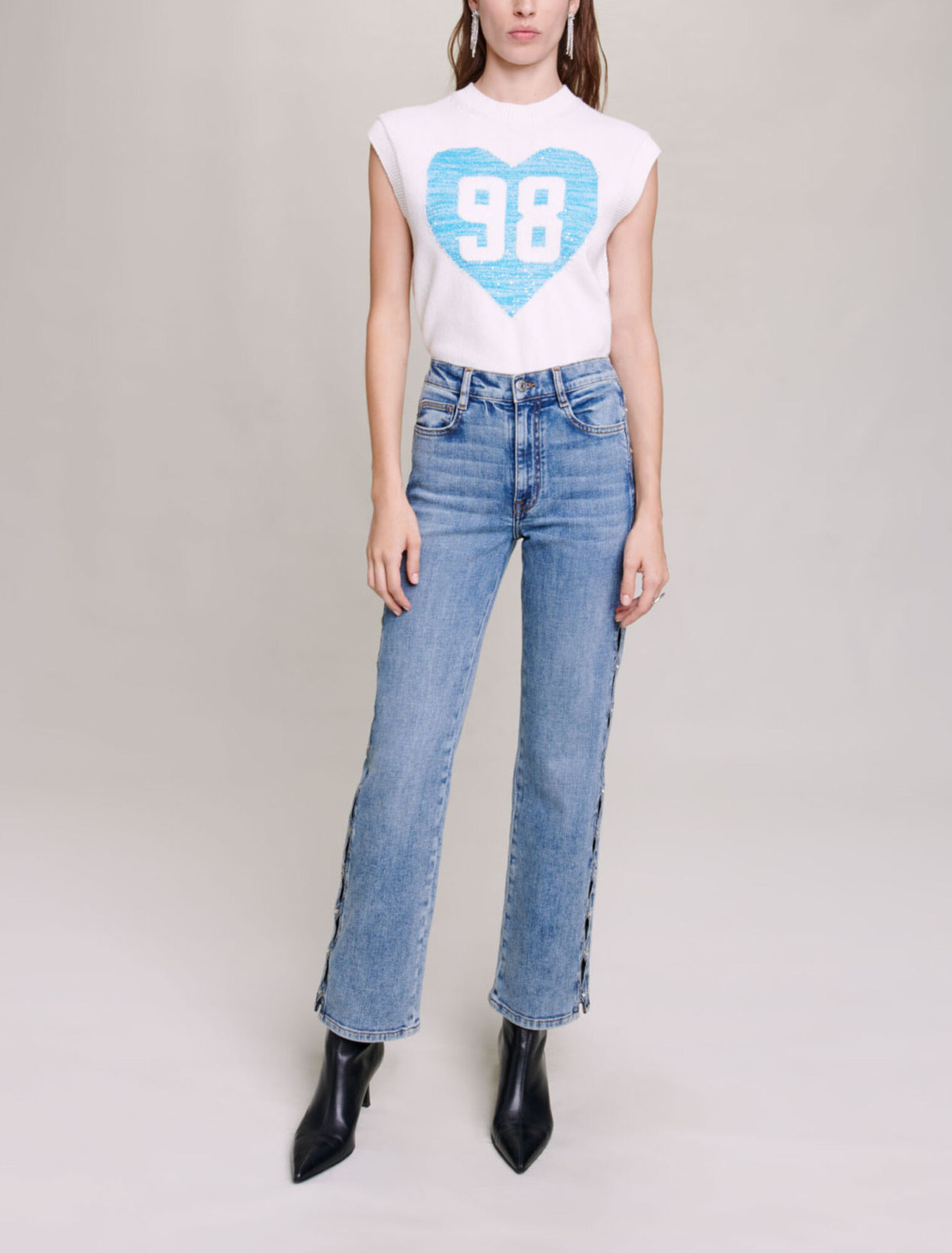 Jersey sin mangas con corazones