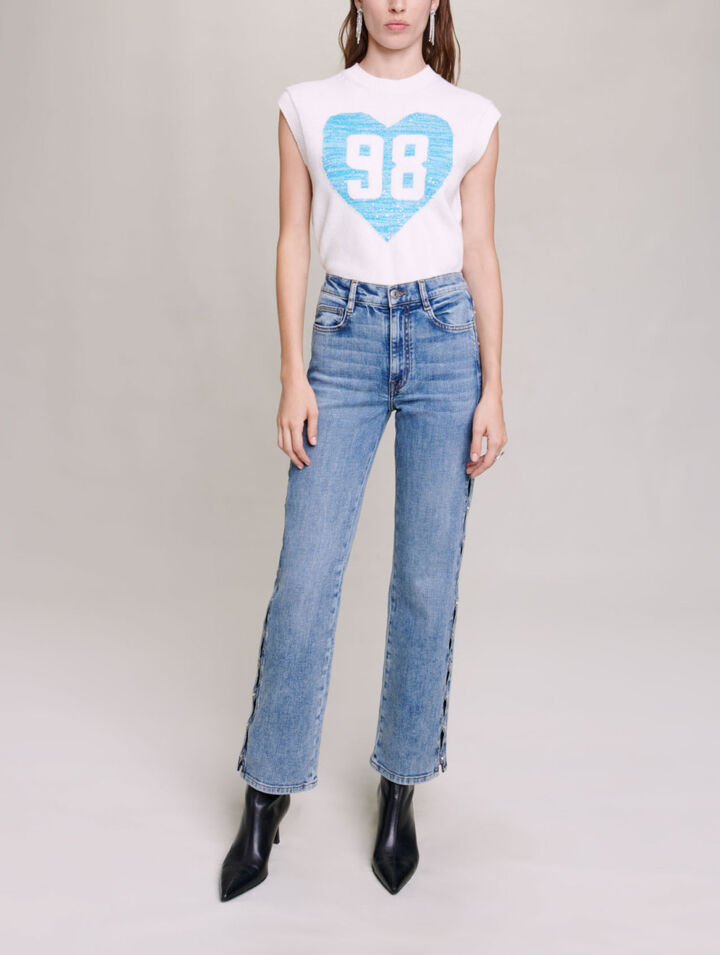 Jersey sin mangas con corazones