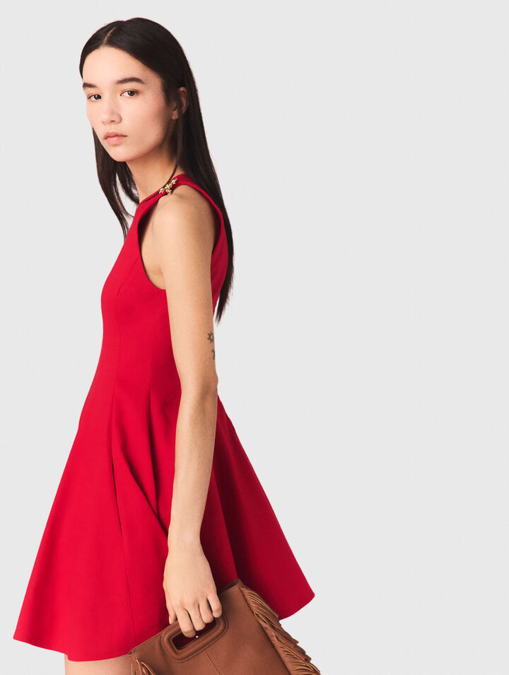 Vestido corto evas&eacute; mezcla lino