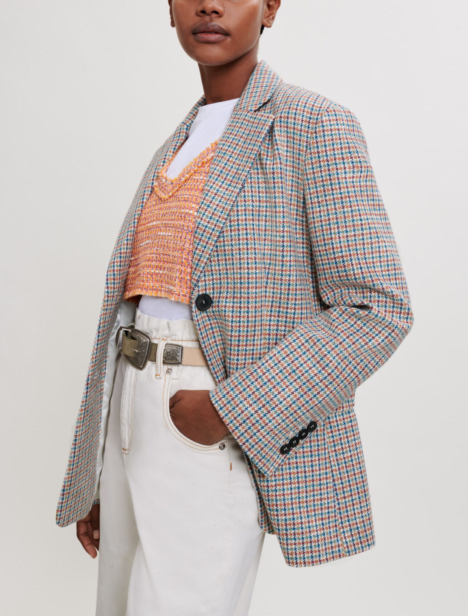 Chaqueta de traje con estampado